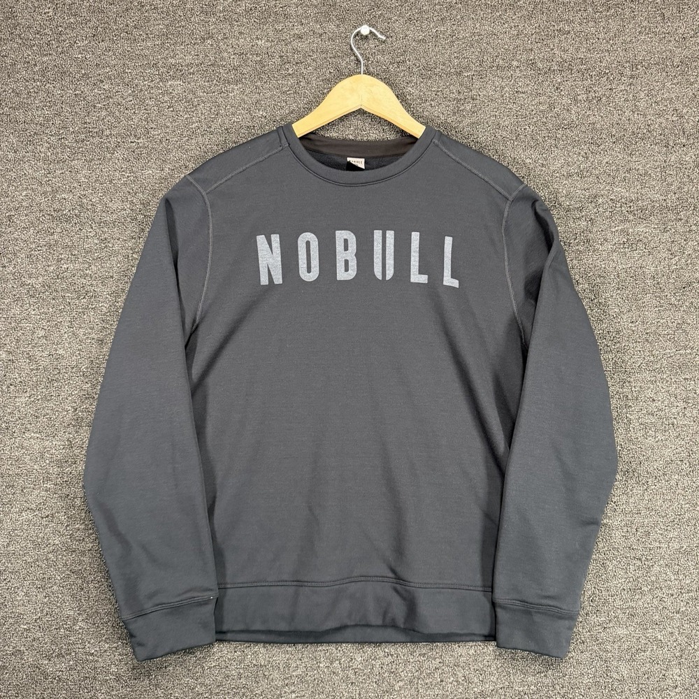 NOBULL Sweatshirt Mens XL Gray Fleece Performance Pullover Crewneck Training Gym
